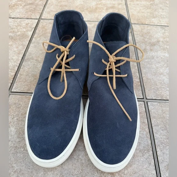 Sid Mashburn Men's Navy Suede Chukka Boots